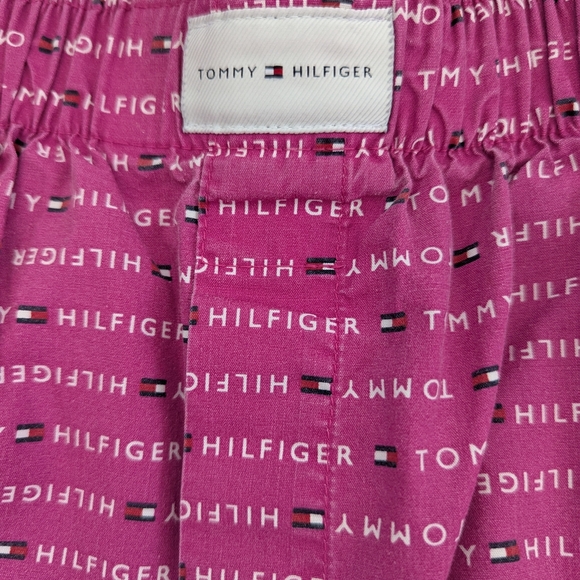 Tommy Hilfiger (Size Large) UNISEX Pink Logo Boxer Shorts/Pyjama Bottoms - Picture 3 of 10